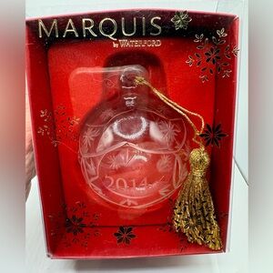 RARE! Marquis by Waterford 2014 Ornament w/ Gold Tassel